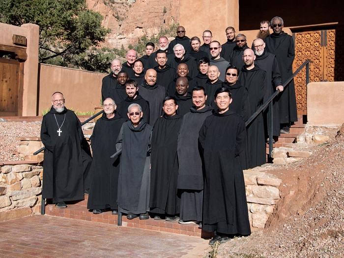 All the monks of the Monastery of Christ in the Desert, in 2015.