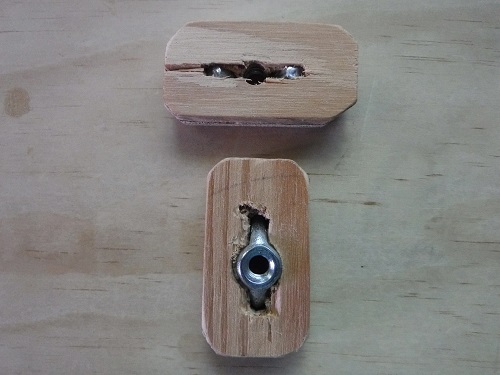 DIY Plywood knobnuts.