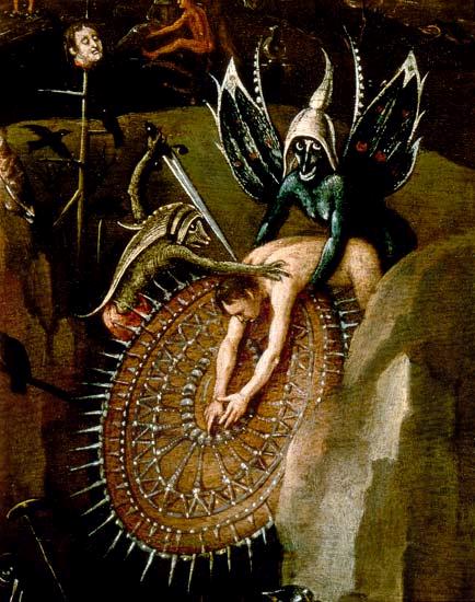 Hieronymus Bosch. L'Enfer (dtail).