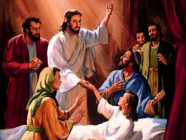 Jésus guérissant les malades.