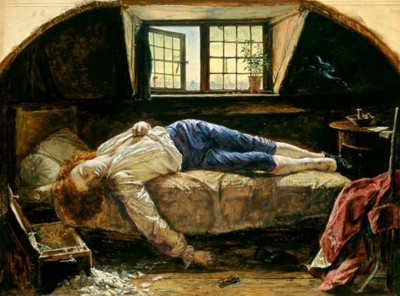 Henry Wallis. La mort de Chatterton.