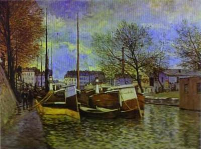Alfred Sisley. The St. Martin Canal in Paris.