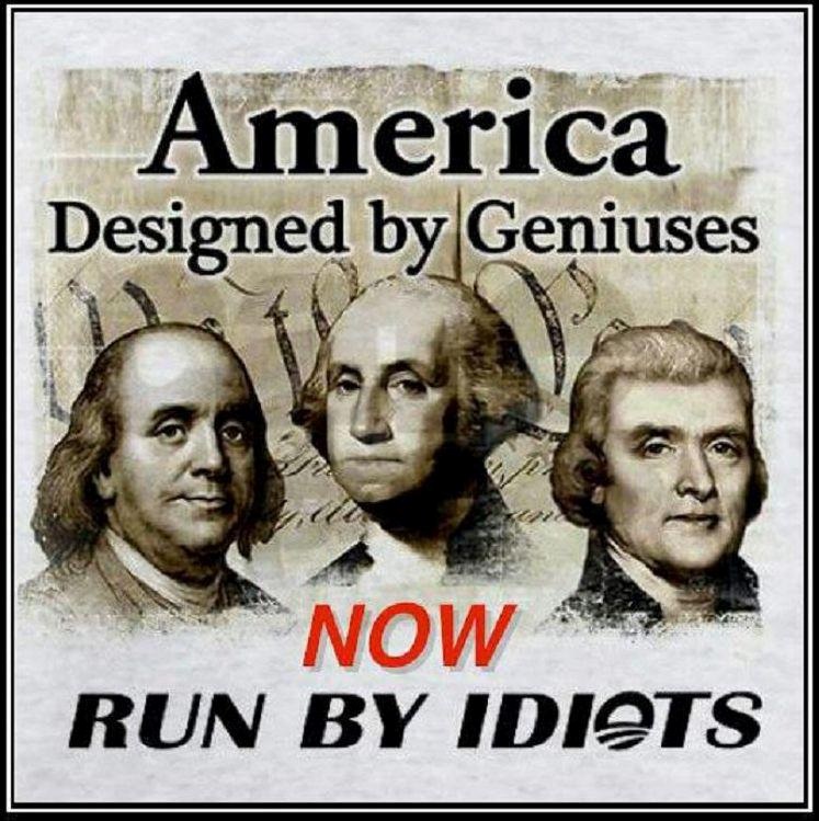 A Country Founded By Geniuses But Run By Idiots.