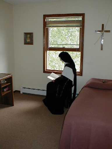 Nun living with simplicity.