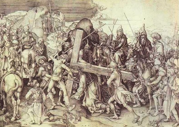 Martin Schongauer. The Carrying of the Cross.
