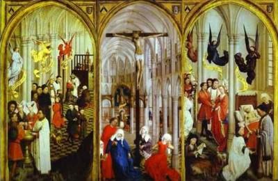 Rogier van der Weyden. Retable des sept Sacrements.