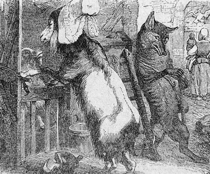 Fable de La Fontaine appelée «Le Loup, la Chèvre et le Chevreau».