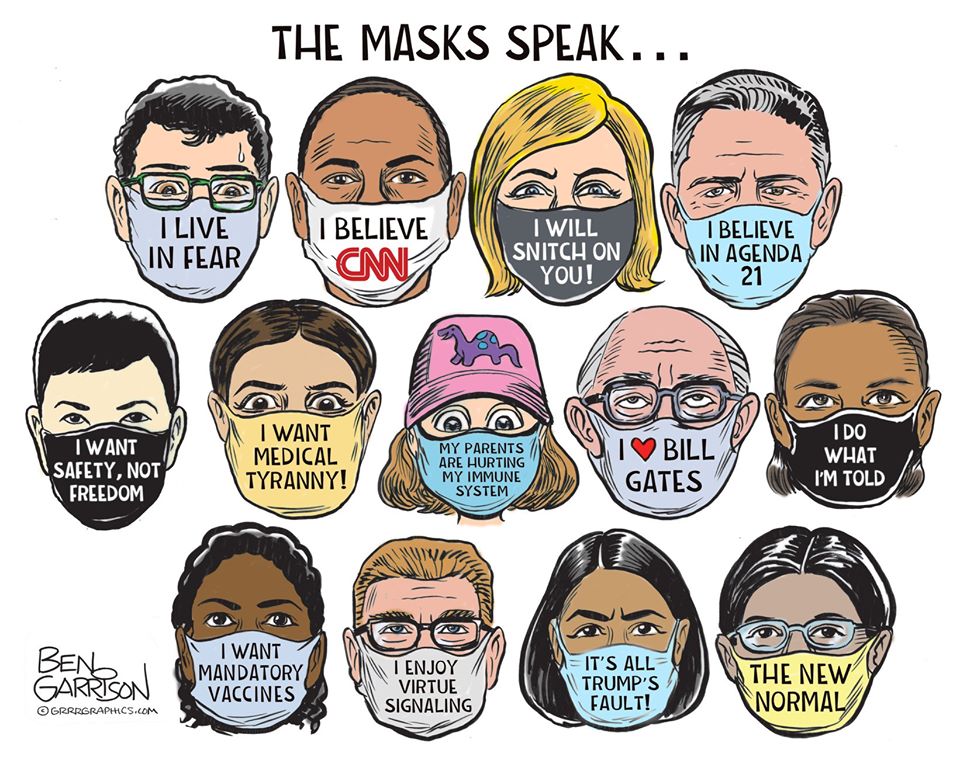 The masks speak...