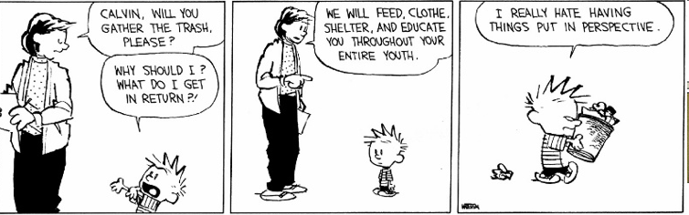 Calvin and Hobbes. Putting things in perspective.