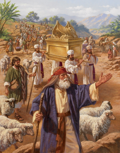 Le peuple Hébreux arriant dans la Terre Promise.