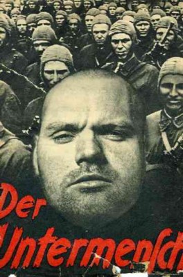 Affiche de propagande Nazi. Der Untermensch; le sous-homme.