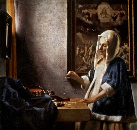 Jan Vermeer van Delft. Woman with a balance.