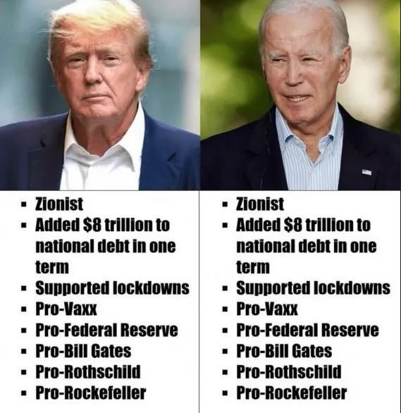 Donald Trump est de plus en plus identique  Joe Biden.