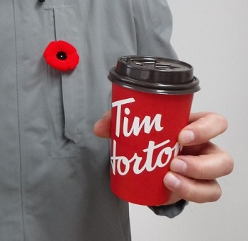 My poppy and my cup of Tim's.