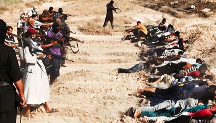 People slaughtered because they disagreed with the Islamic State.