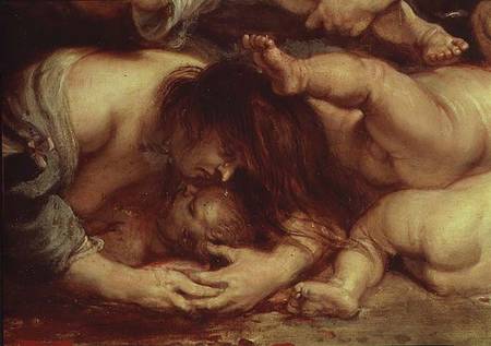 Peter Paul Rubens. Massacre des innocents, détail d'une mère et de son enfant.