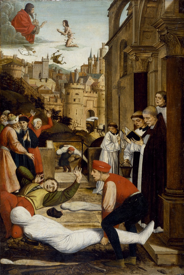 Saint Sebastian interceding for victims of the plague.