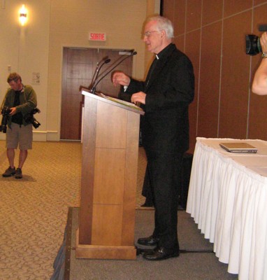 Marc Cardinal Ouellet at the 2010 Quebec City Pro-Life Conference.