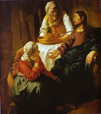 Jan Vermeer. Le Christ dans la maison de Marie et Marthe.